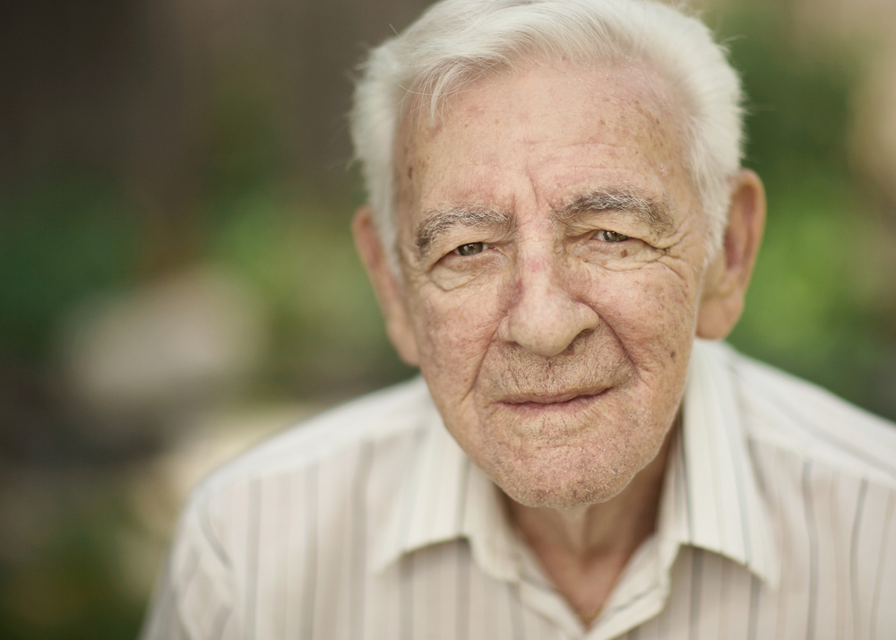 elderly man smiling