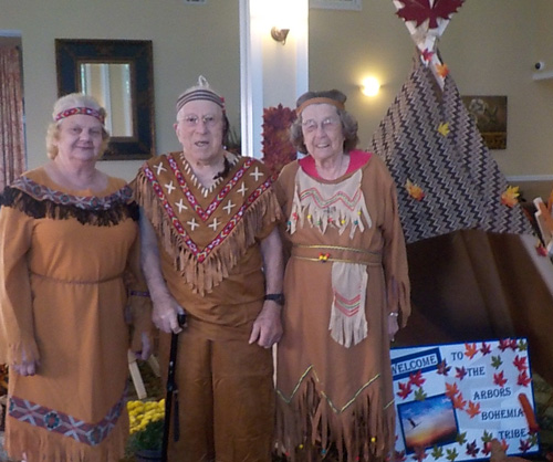 Residents Dressed as Native Americans | Retirement Communities Nassau County
