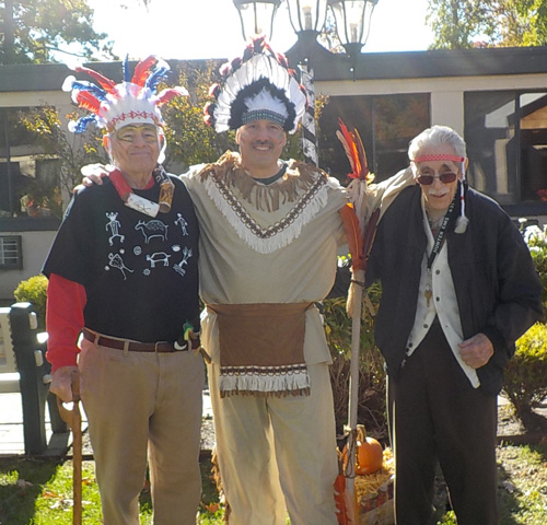 Residents Dressed as Native Americans | Assisted Living Suffolk County