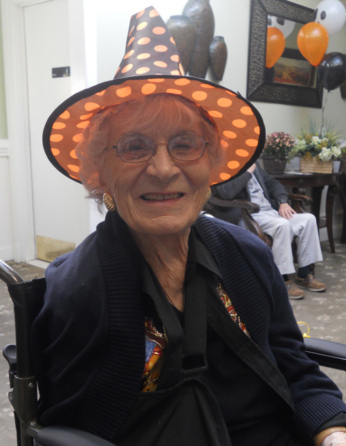 Elderly Woman Dressed as Witch | Senior Living Facilities Nassau County