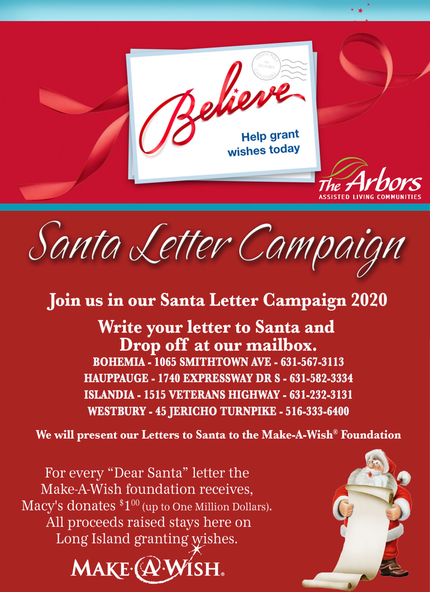 Make a Wish Santa Letter Campaign The Arbors Assisted Living Community