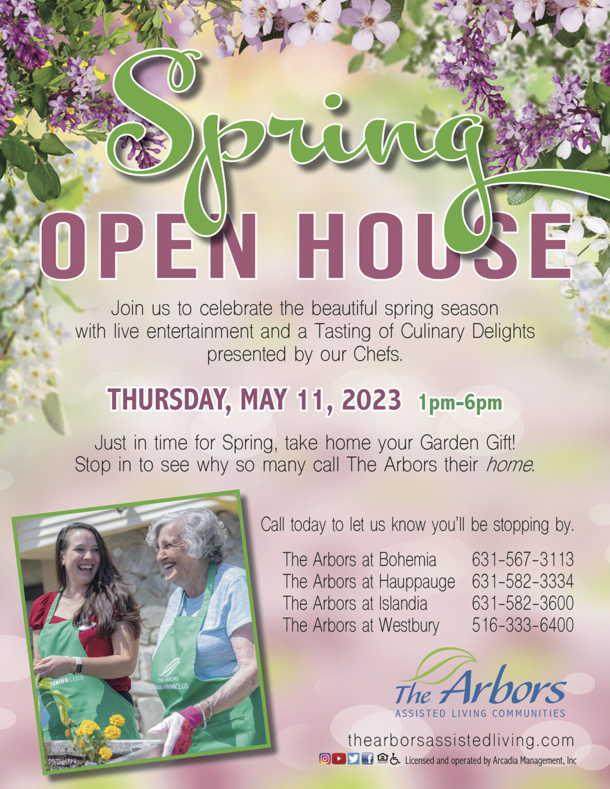 Spring Open House 2023 The Arbors Assisted Living Community