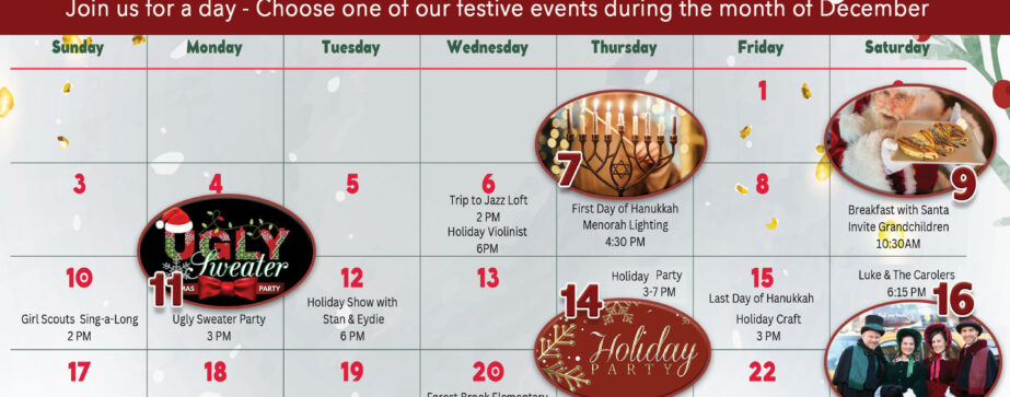 Festive Events for December at The Arbors at Hauppauge