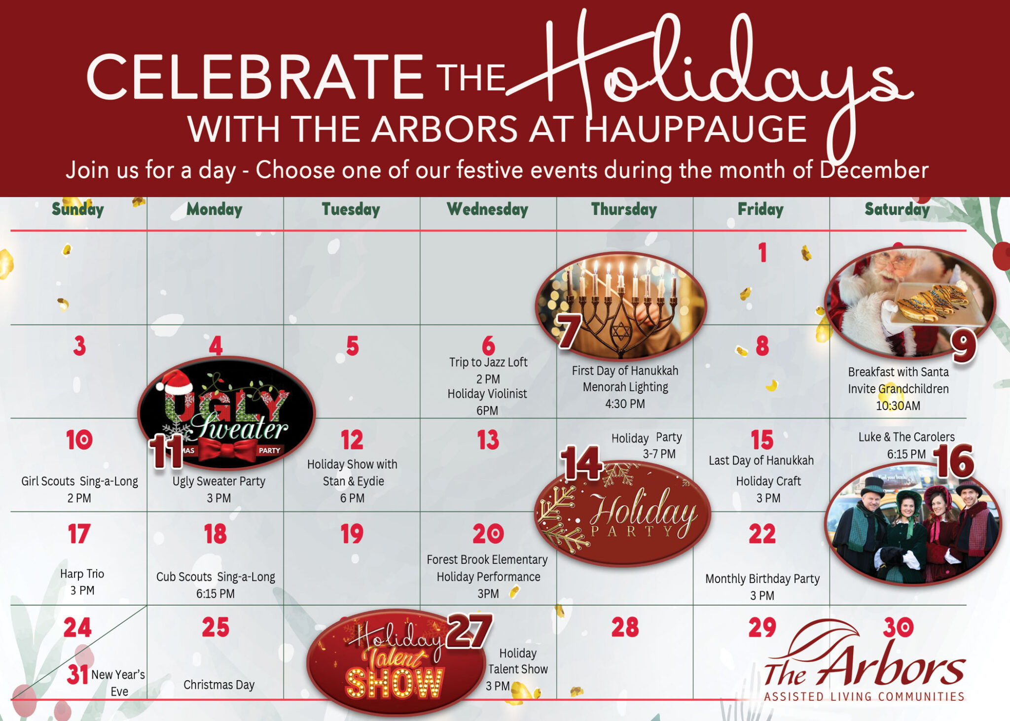 Festive Events for December at The Arbors at Hauppauge-456