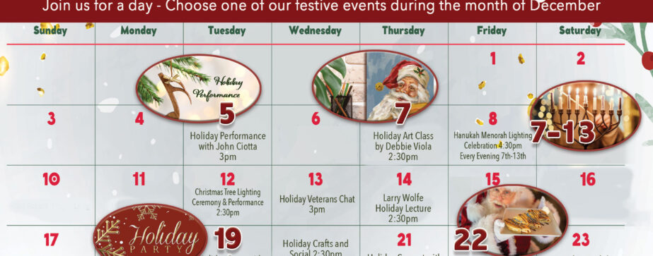 Festive Events for the Month of December at The Arbors at Westbury-3