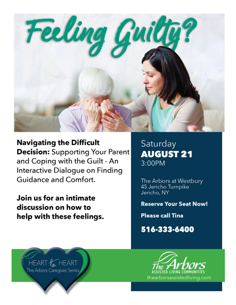 Feeling Guilty August 21 Westbury The Arbors Assisted Living